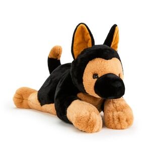 18" Weighted Plush German Shepherd Dog Calmings GSD Hugs & Cuddles Soft Floppy